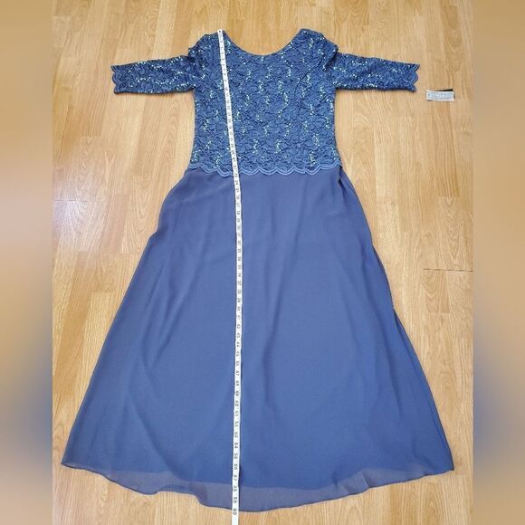 ALEX EVENINGS | 3/4 Sleeve Stretch Lace Bodice - Picture 12 of 14